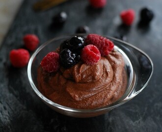 Vegansk chokladmousse (utan avokado)