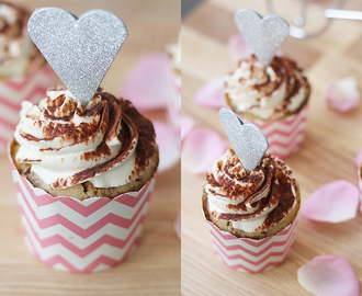 Romantiska tiramisu cupcakes