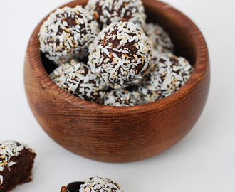 choklad- och valnötsbollar med lakrits