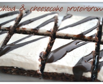 Choklad & cheesecake proteinbrownies