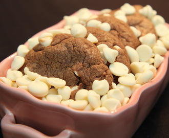 Nutellacookies med vit choklad