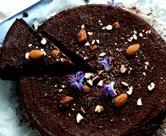 Chocolate almond millet cake