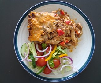 Pasta och köttfärslåda