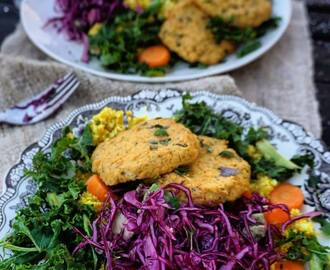 Cauliflower rice with Tofu patties - Blomkålsris med Tofubiffar