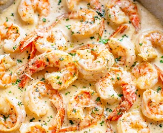 Creamy Garlic Shrimp With Parmesan (Low Carb)