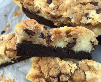 Brownie-cheesecake-cookie dough-bar – hallelujah moment!