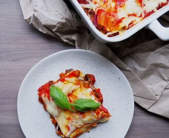 Vegetarian Lasagna with Eggplant and Fresh Basil
