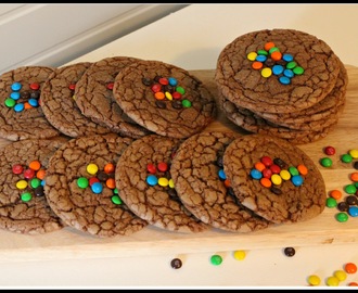 Chocolate chip cookies med m&m´s