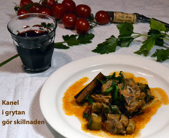 Lamm- & auberginegryta med grekiska smaker
