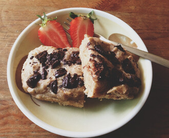 healthy single serving chocolate chip cookie bar