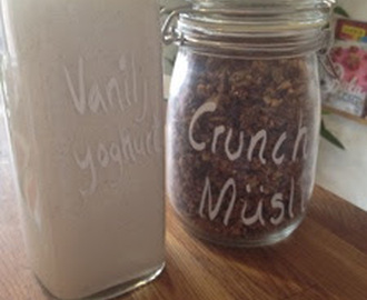 Vaniljyoghurt och crunchmüsli