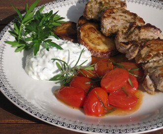 Grekisk Souvlaki med Tzatziki