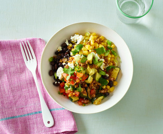 Mexikansk bowl med bönor och majs