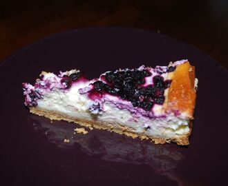 Amerikansk blåbärscheesecake