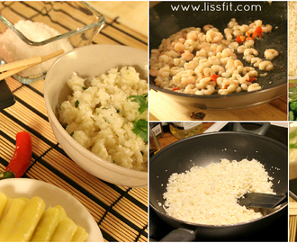 Low carb: Krämig blomkåls-risotto med kokos och räkor