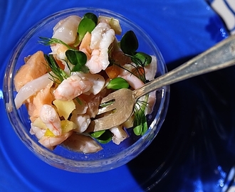 Ceviche med lime och äpple