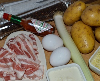 Huvudrätt till nyårsafton, potatiskaka med rödvinssås
