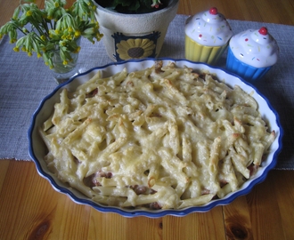 Gratäng med penne och köttfärs