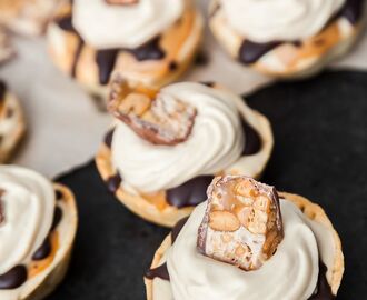 Mini snickerspajer med dulce de leche