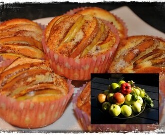 Äppelmuffins (variation till den saftiga Äppelkakan)