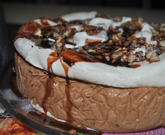Glasstårta med choklad