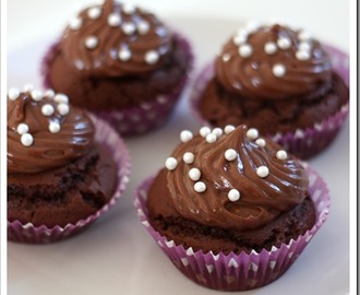 Chokladcupcakes med Nutellafrosting