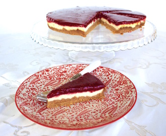 Cheesecake med hallon- Utan gelatin