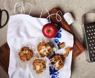 Hälsosamma äppelmuffins med havre och banan (glutenfria, barnvänliga)