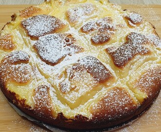 Apfelkuchen mit Pudding! Schnelles Rezept mit nur 1 Apfel, einfaches Rezept für leckeren Kuchen.