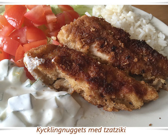 Kycklingnuggets med tzatziki