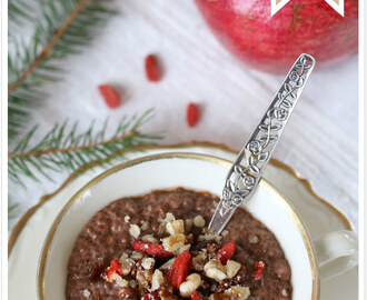 Chiapudding med choklad och gojjibär