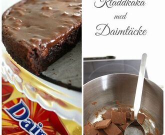 Kladdkaka med daimtäcke