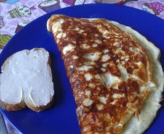 Veggomiddag! Omelett med svamp och paprika
