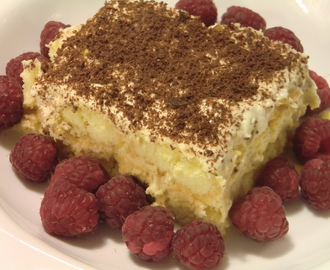 Tiramisu med vit choklad och Limoncello - glutenfri vid behov