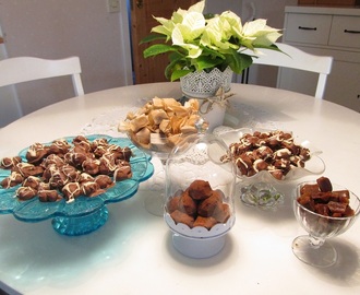 Chokladdoppad lakritskola, glöggtryffel och julpyssel.