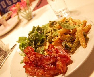 Icas Pasta med broccoli och paprikakräm