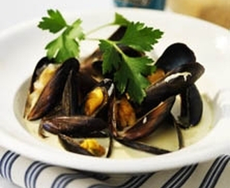 Moules mariniére – Musselsoppa