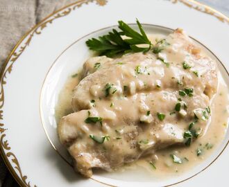 Baked Lingcod with Lemon-Garlic Butter Sauce