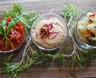 Tomatsalsa, Hummus och Päronsalsa