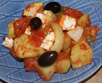 Grekiska grönsaker i form