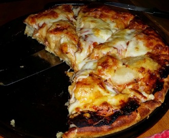 Utmärkt recept på Pan Pizza deg, lite som Pizza Hut!