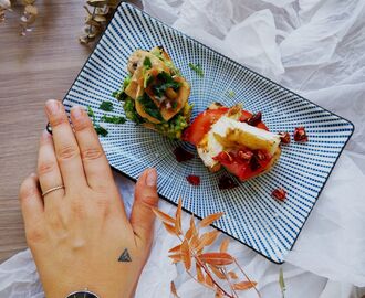 Bruschetta with Avocado Mess and Mushrooms, or Tomato and Brie