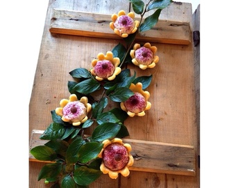 Söta blommkakor , kreativt sätt att baka småkakor och pajer.