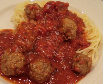 Italienska köttbullar - en lady och lufsen middag