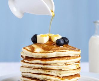 Fluffiga American Pancakes med apelsin och vanilj!