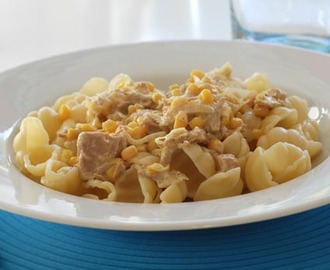 Tonfiskpasta med majs