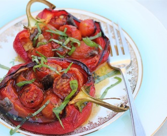 Rostad paprika med tomater och sardeller