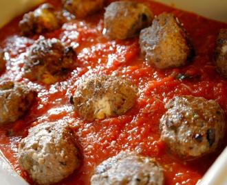 Lammfärsbullar i tomatsås, icke att förglömma!