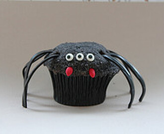 Cupcakes spider till halloween