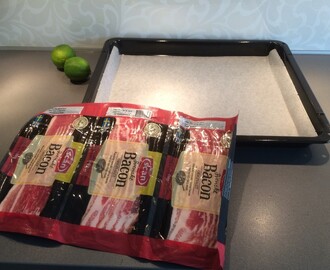 Tre paket bacon…